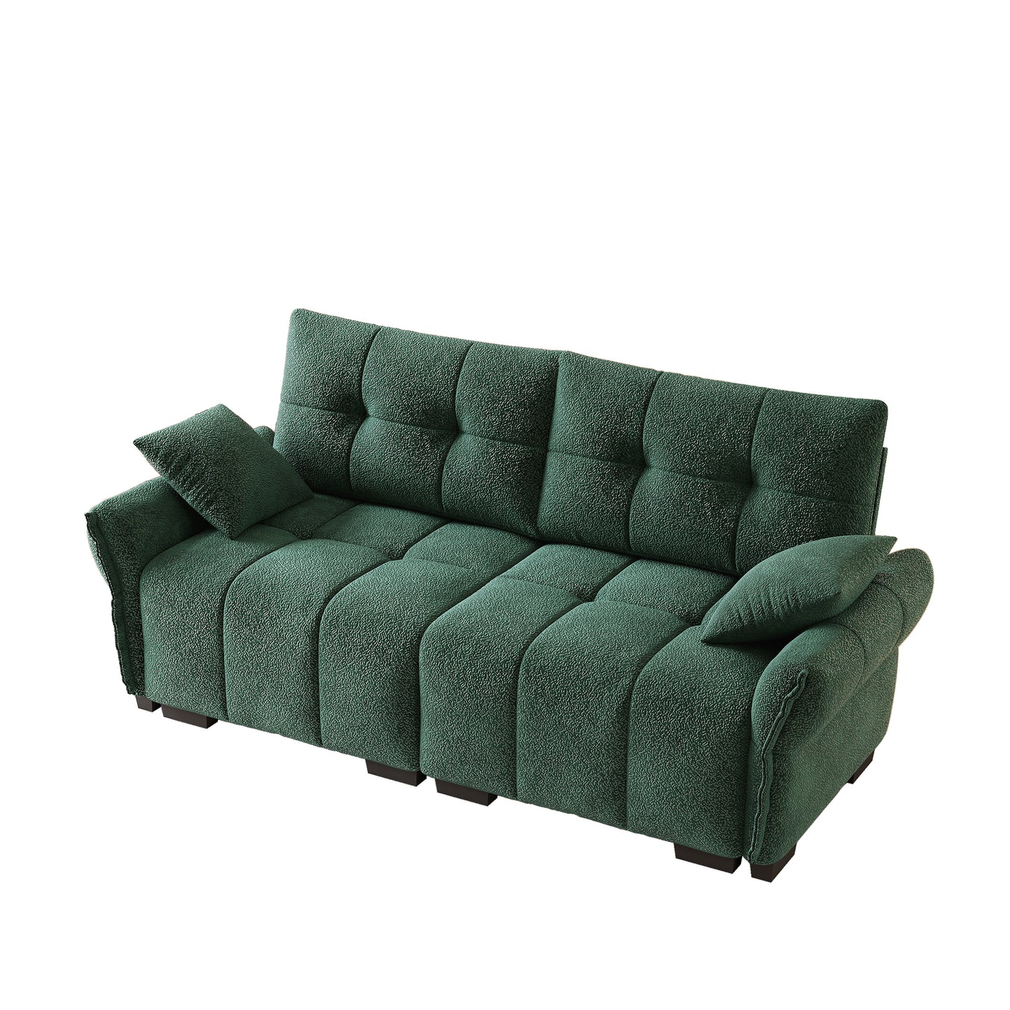 Premium Two-Seater Sofa - Green Chenille Comfort