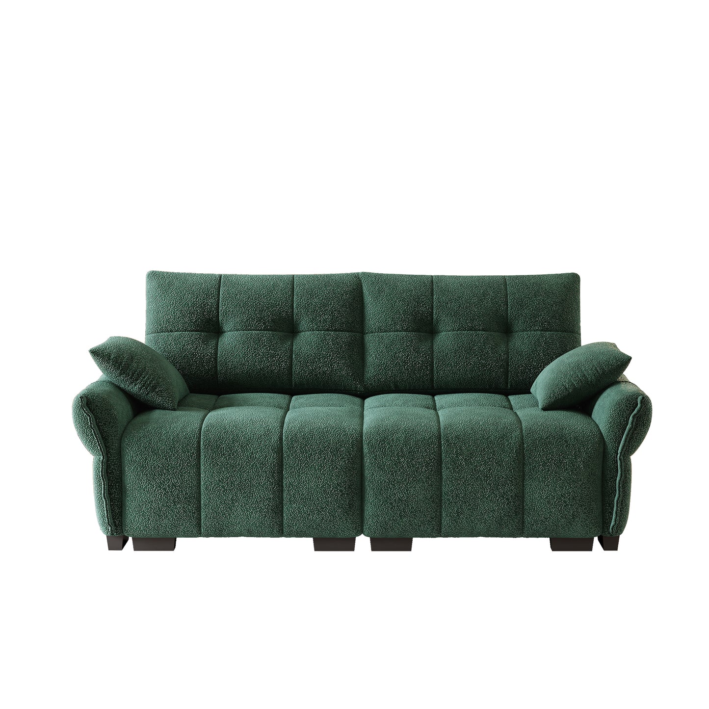 Premium Two-Seater Sofa - Green Chenille Comfort