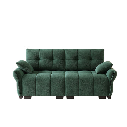 Premium Two-Seater Sofa - Green Chenille Comfort