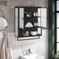 Black Glass & Metal Sideboard Cabinet - 23.6" Storage for Living Room