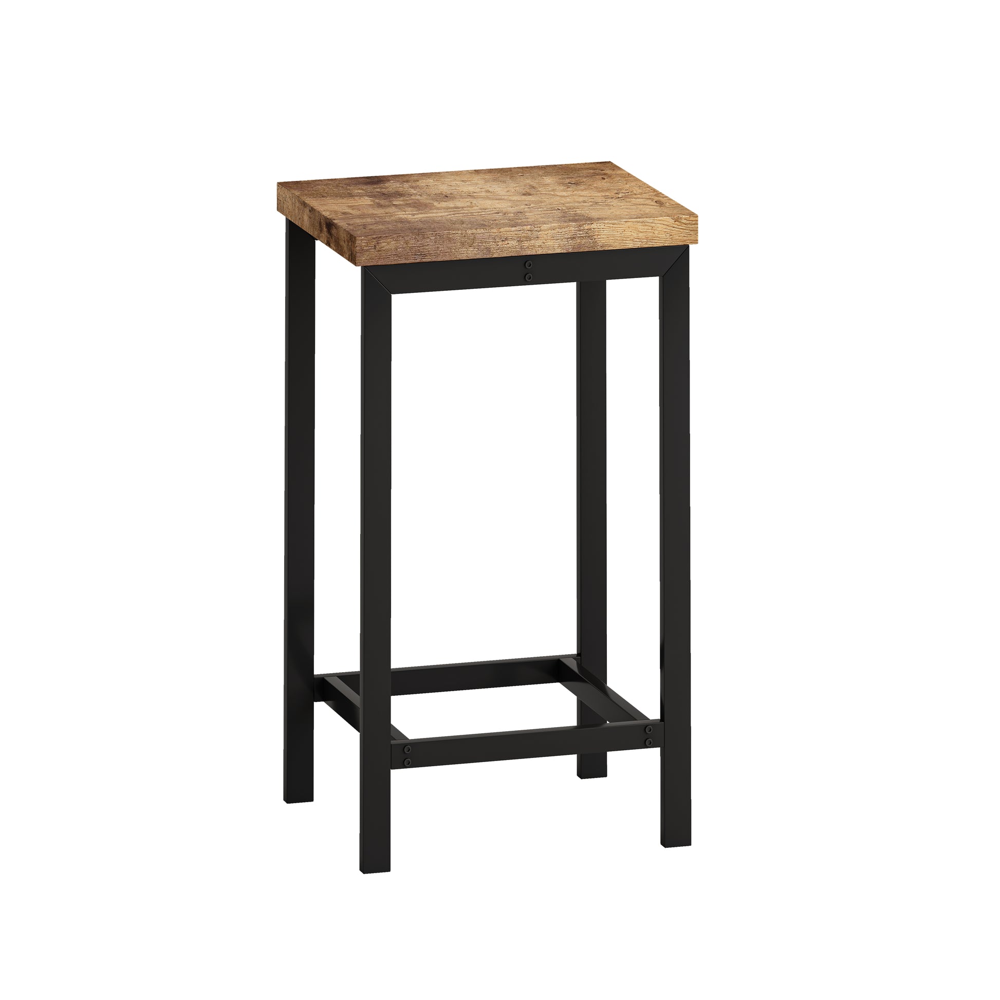 Natural Black Dining Table Set - 60" Table with 3 Stools