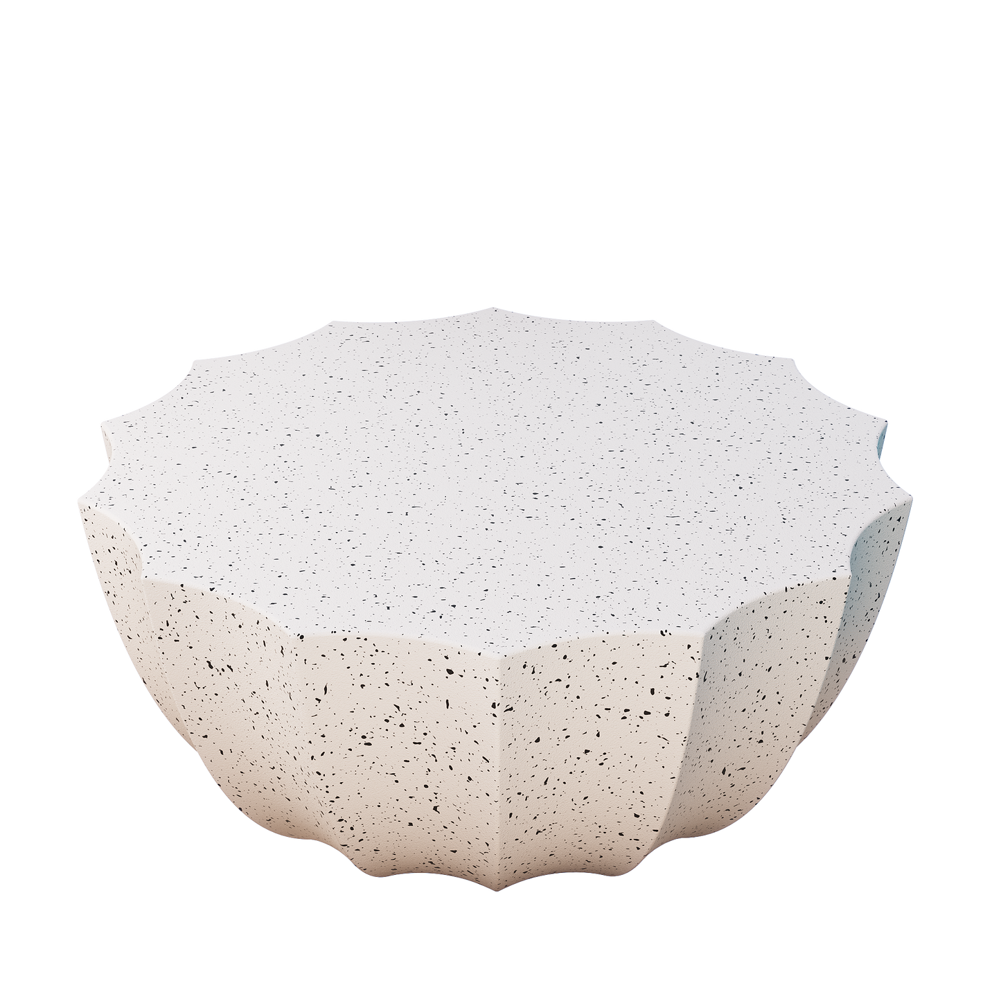 White Cement Outdoor Coffee Table for Garden and Patio Use