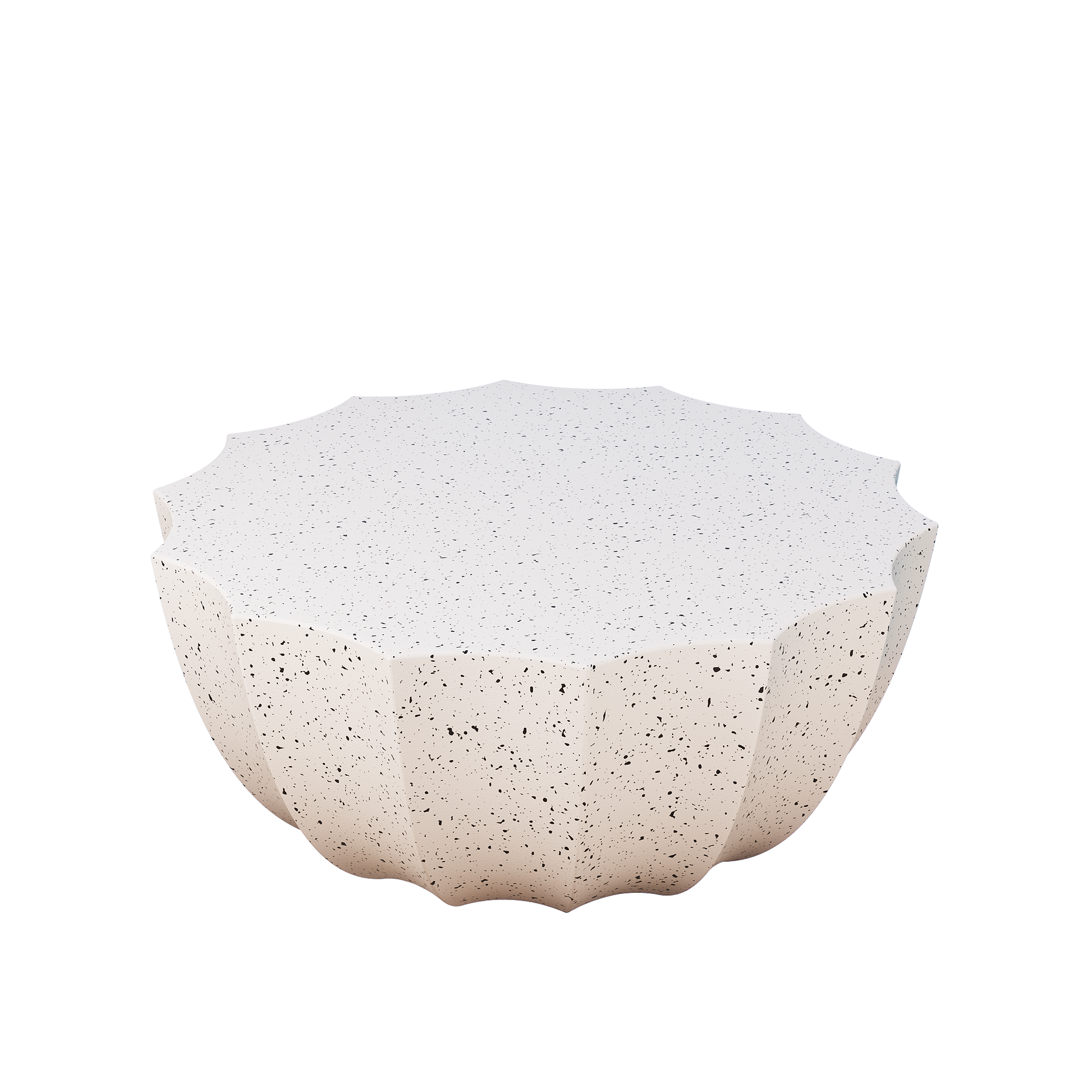 White Cement Outdoor Coffee Table for Garden and Patio Use