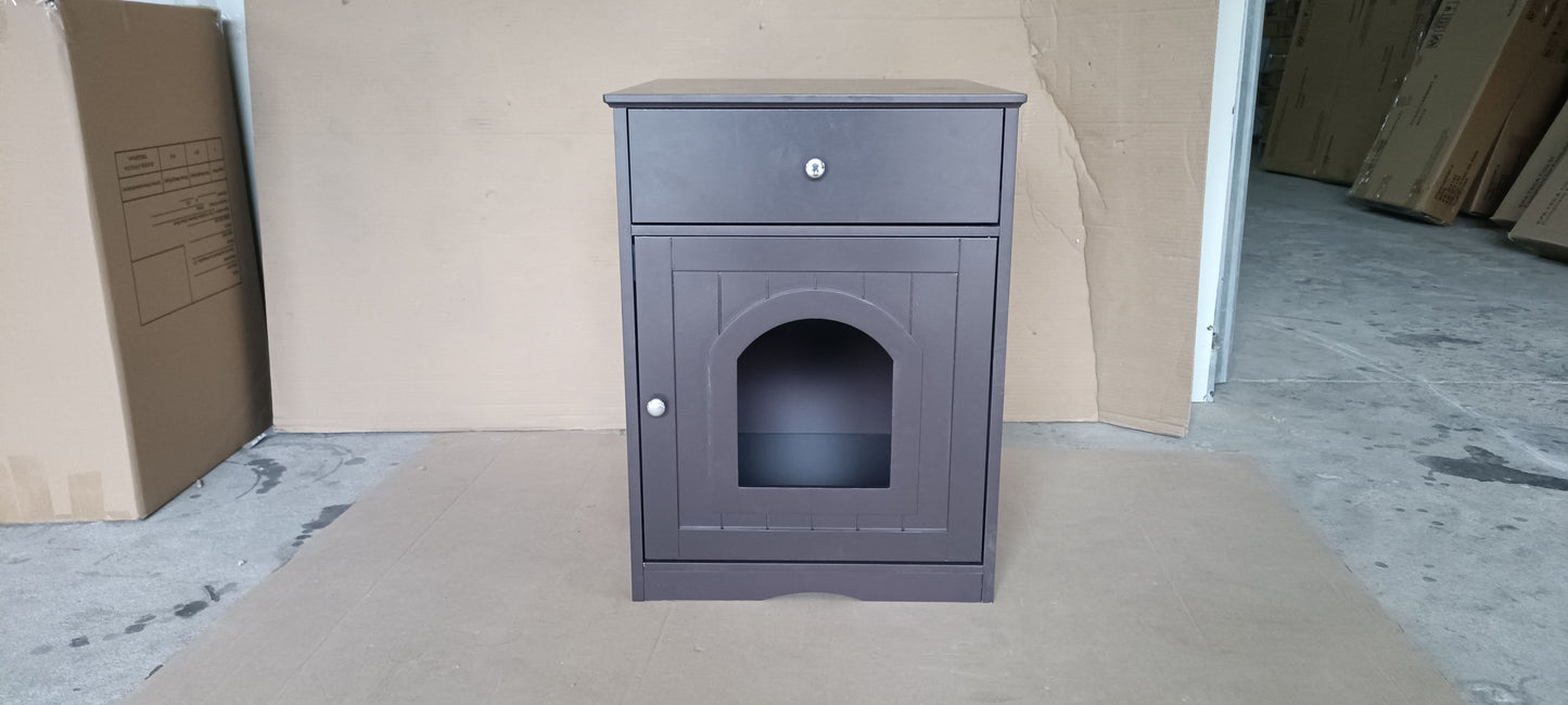Wooden Pet House - Cat Litter Box Enclosure Storage