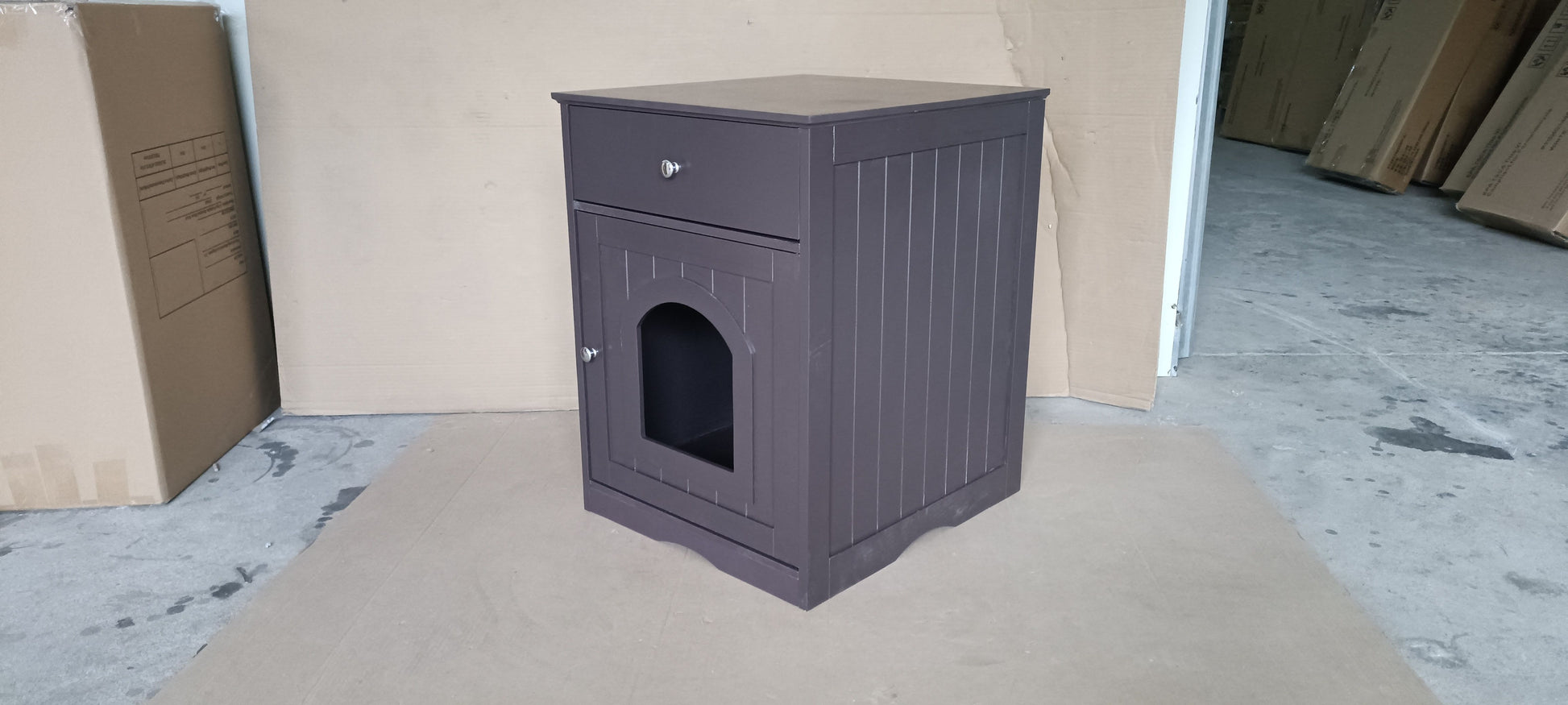 Wooden Pet House - Cat Litter Box Enclosure Storage