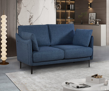 2 Seater Sofa For Primary Living Space , Bed Room, Office, 2  Pillows,Metel Legs
