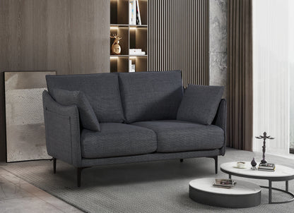 2 Seater Sofa For Primary Living Space , Bed Room, Office,  2  Pillows,Metel Legs