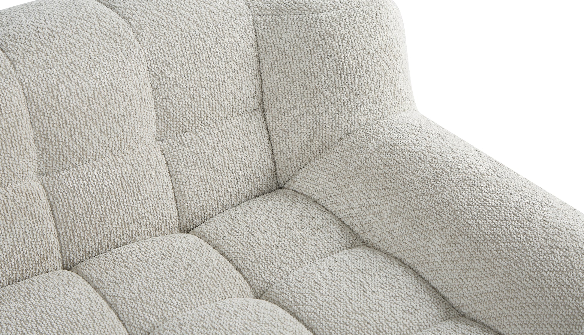 Beige Velvet 2 Seat Sofa - 65" Modular Sofa