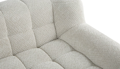 Beige Velvet 2 Seat Sofa - 65" Modular Sofa