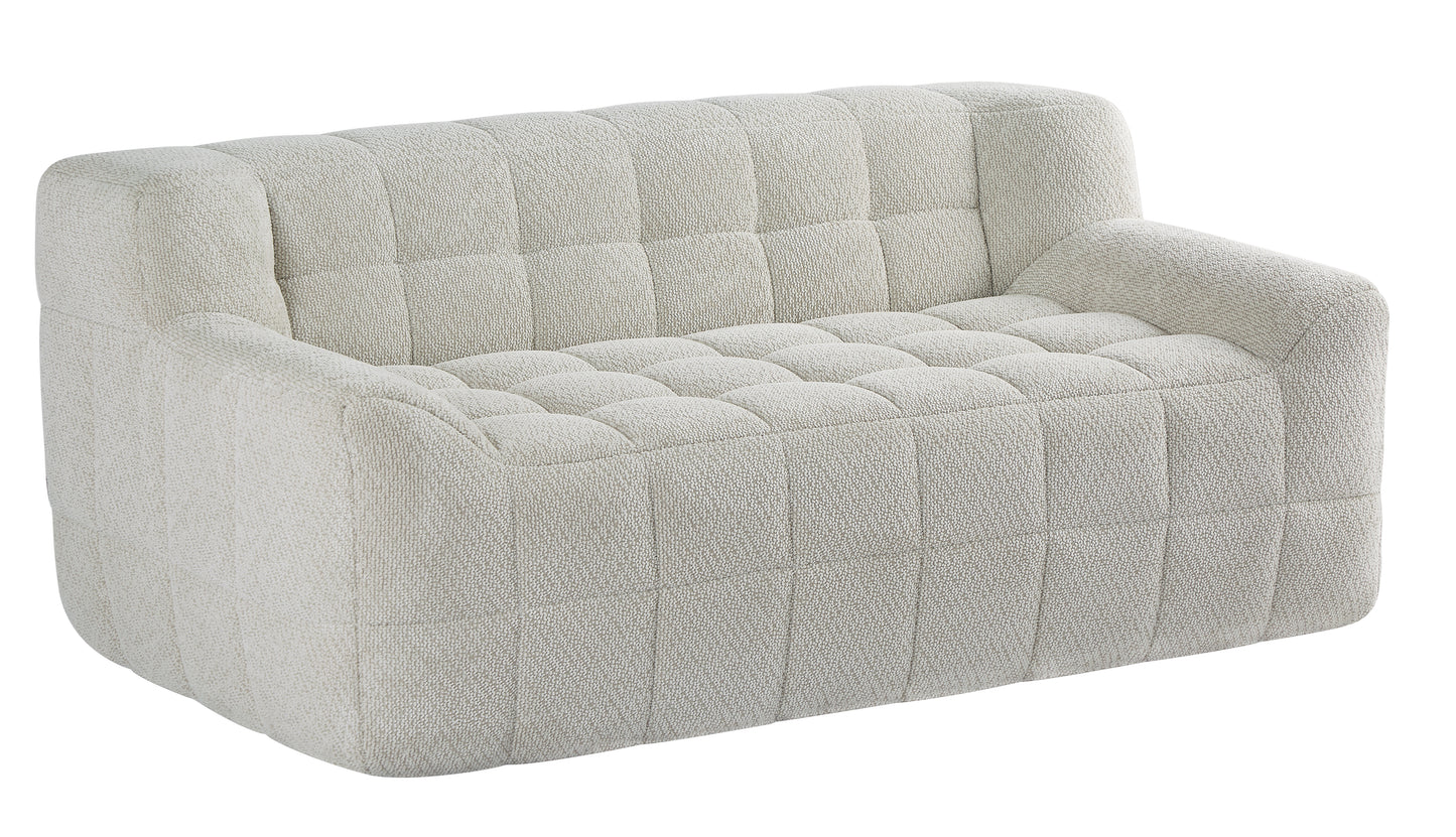 Beige Velvet 2 Seat Sofa - 65" Modular Sofa