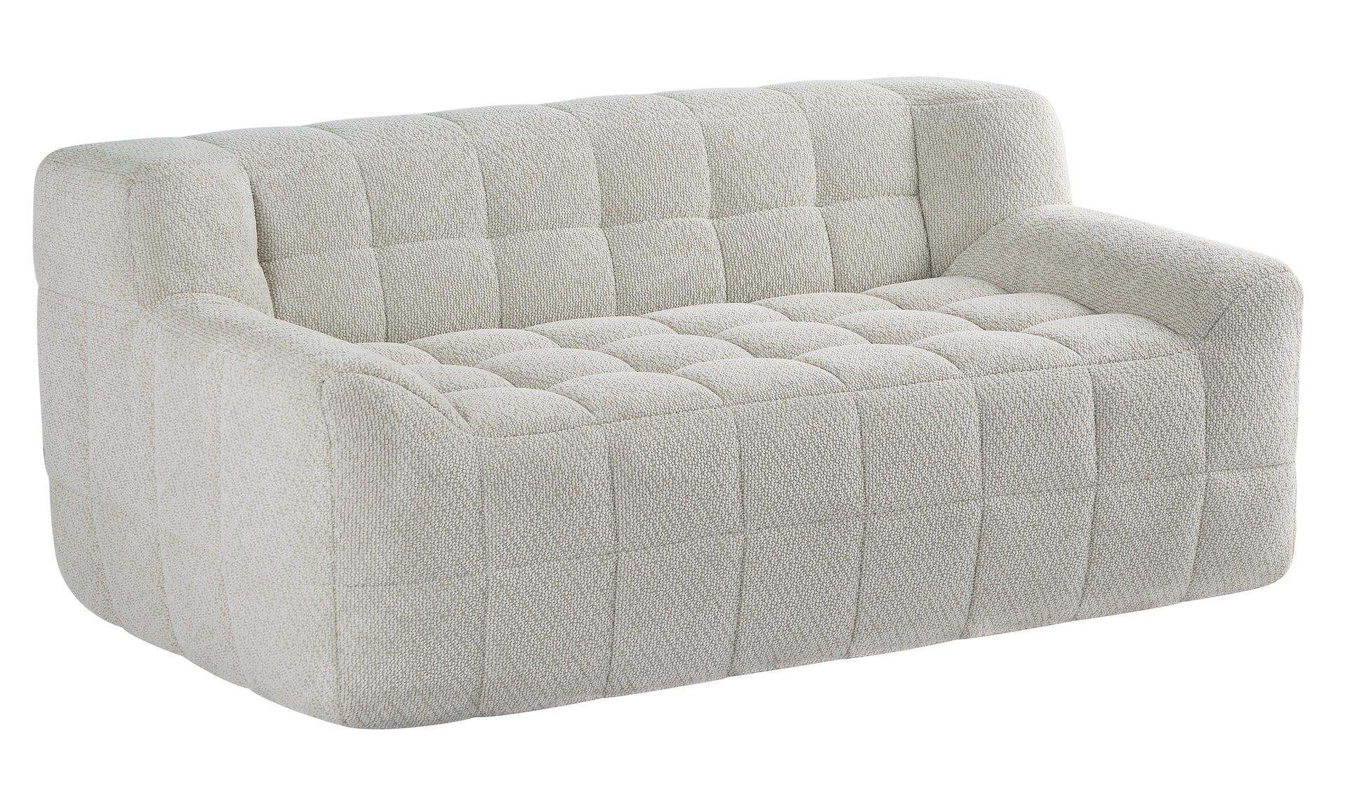 Beige Velvet 2 Seat Sofa - 65" Modular Sofa