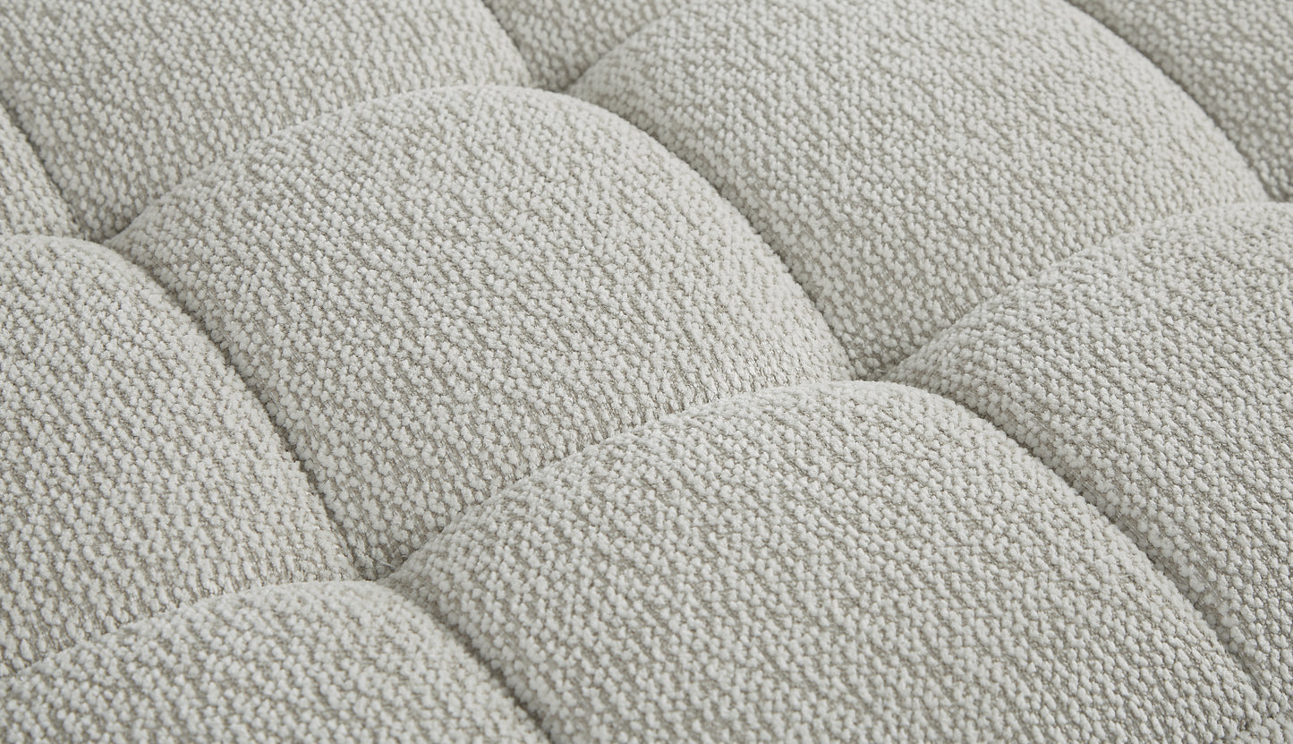 Beige Velvet 2 Seat Sofa - 65" Modular Sofa