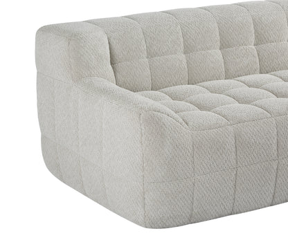Beige Velvet 2 Seat Sofa - 65" Modular Sofa