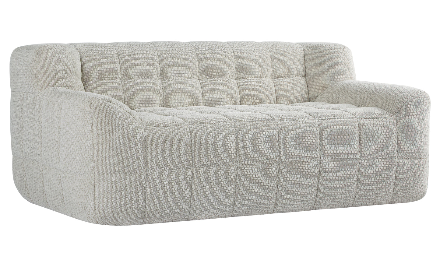 Beige Velvet 2 Seat Sofa - 65" Modular Sofa