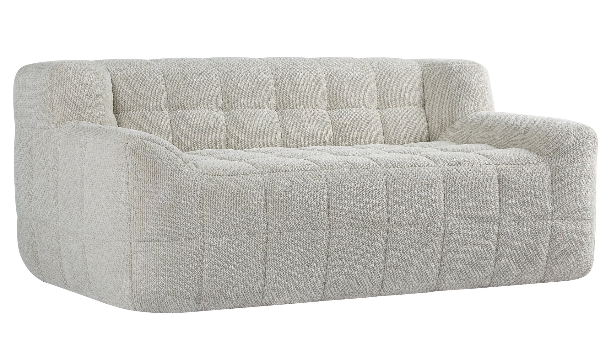 Beige Velvet 2 Seat Sofa - 65" Modular Sofa