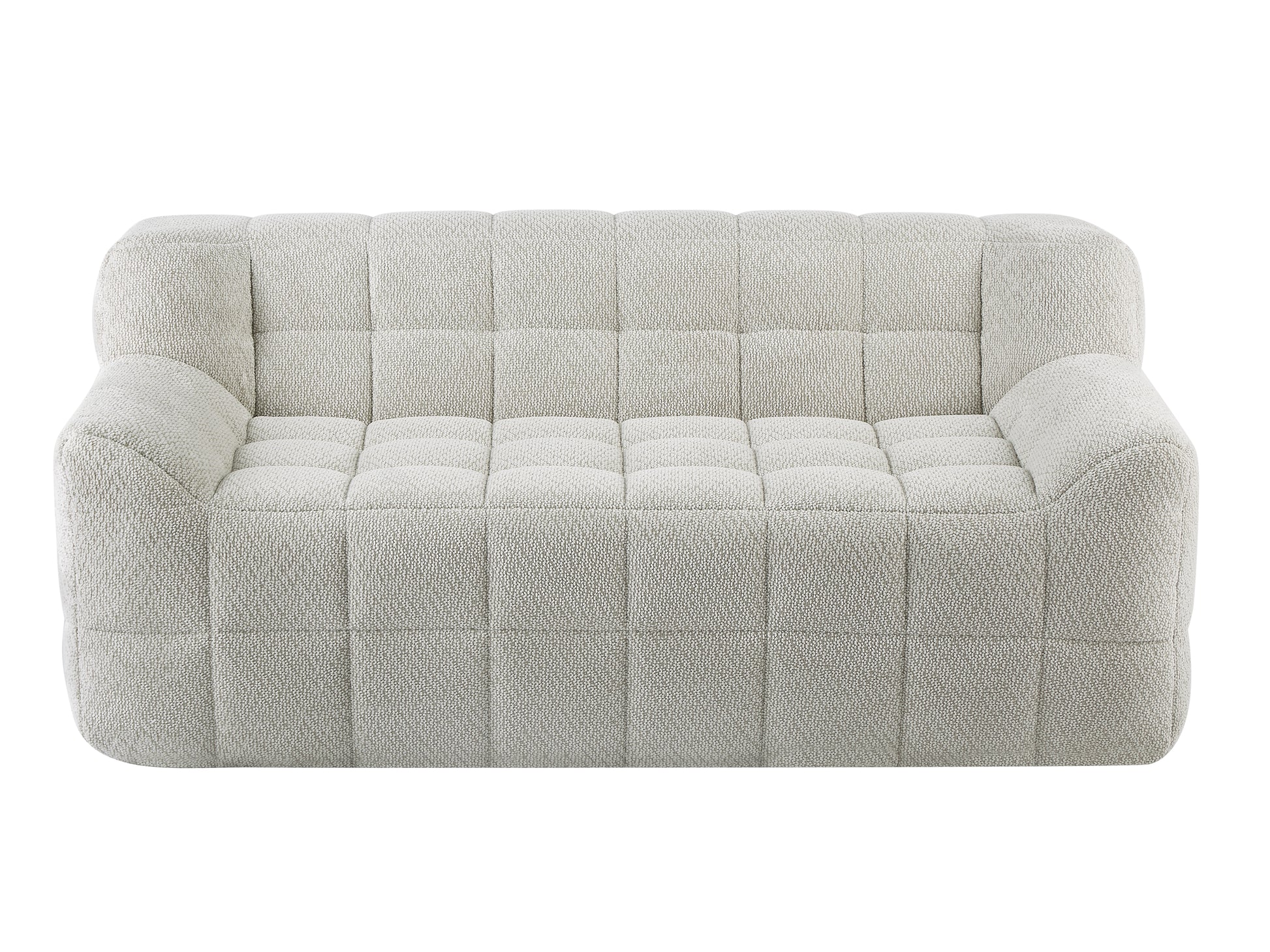 Beige Velvet 2 Seat Sofa - 65" Modular Sofa