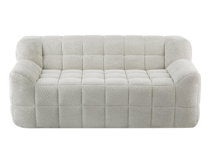Beige Velvet 2 Seat Sofa - 65" Modular Sofa