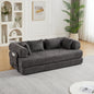 78.7-Inch Convertible Sleeper Sofa Bed with Cylindrical Pillow, Chenille Folding Mattress Couch with ,Folding Sofa Bed with Side Pocket, Floor Sofa Lounge Couch for Living Room Bedroom Lounge Studio
