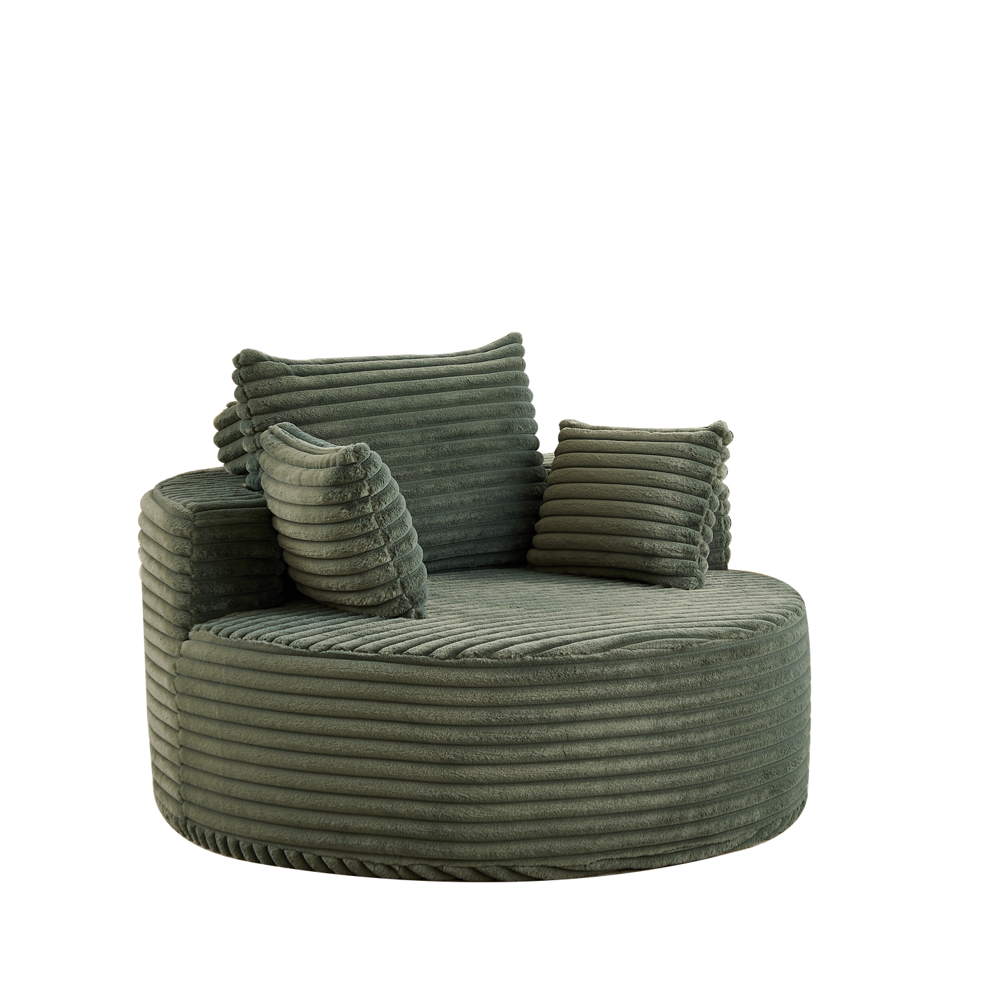 50"L Green Corduroy Single Sofa - No Assembly Required for Living Room