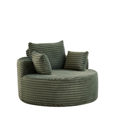 50"L Green Corduroy Single Sofa - No Assembly Required for Living Room