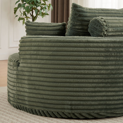 50"L Green Corduroy Single Sofa - No Assembly Required for Living Room