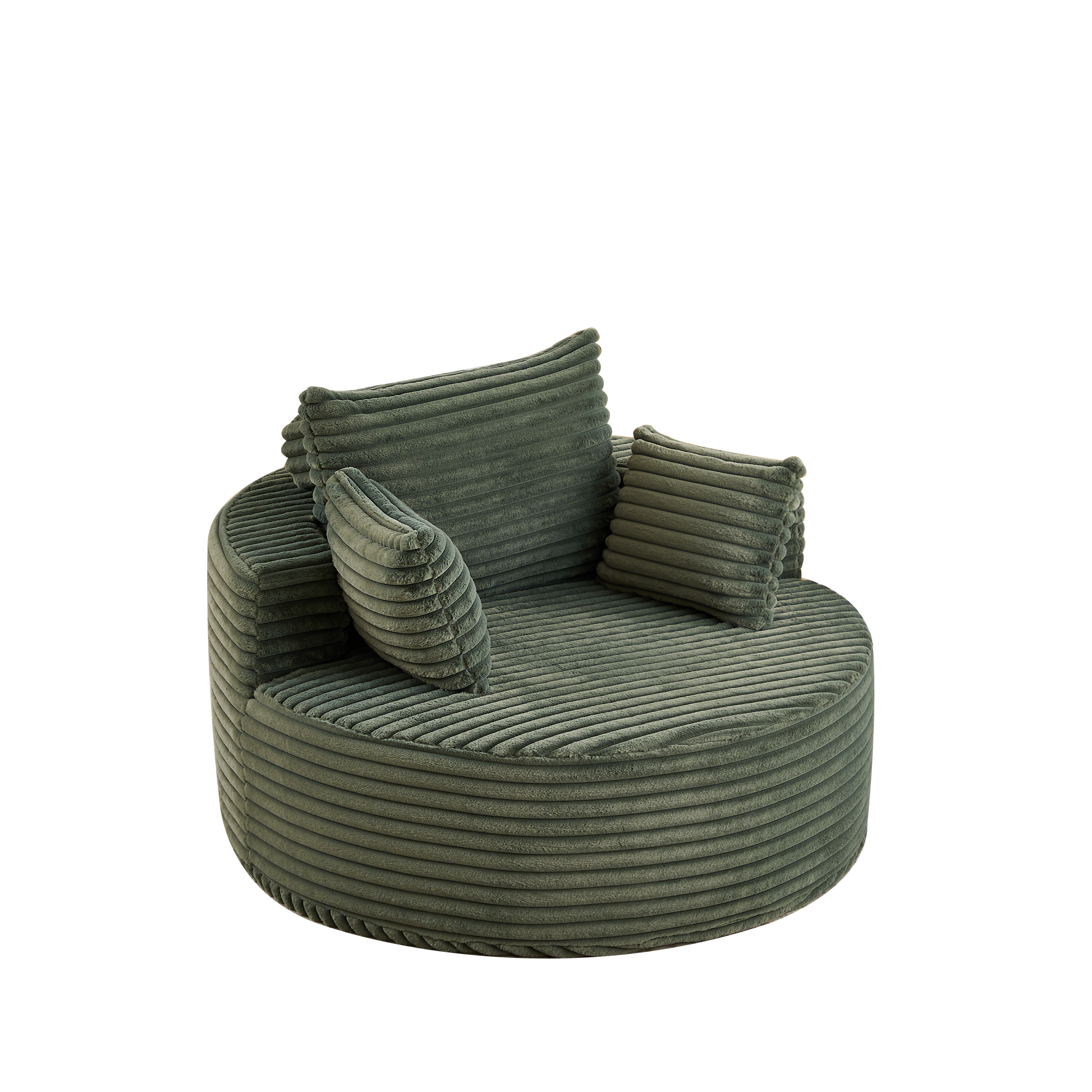 50"L Green Corduroy Single Sofa - No Assembly Required for Living Room