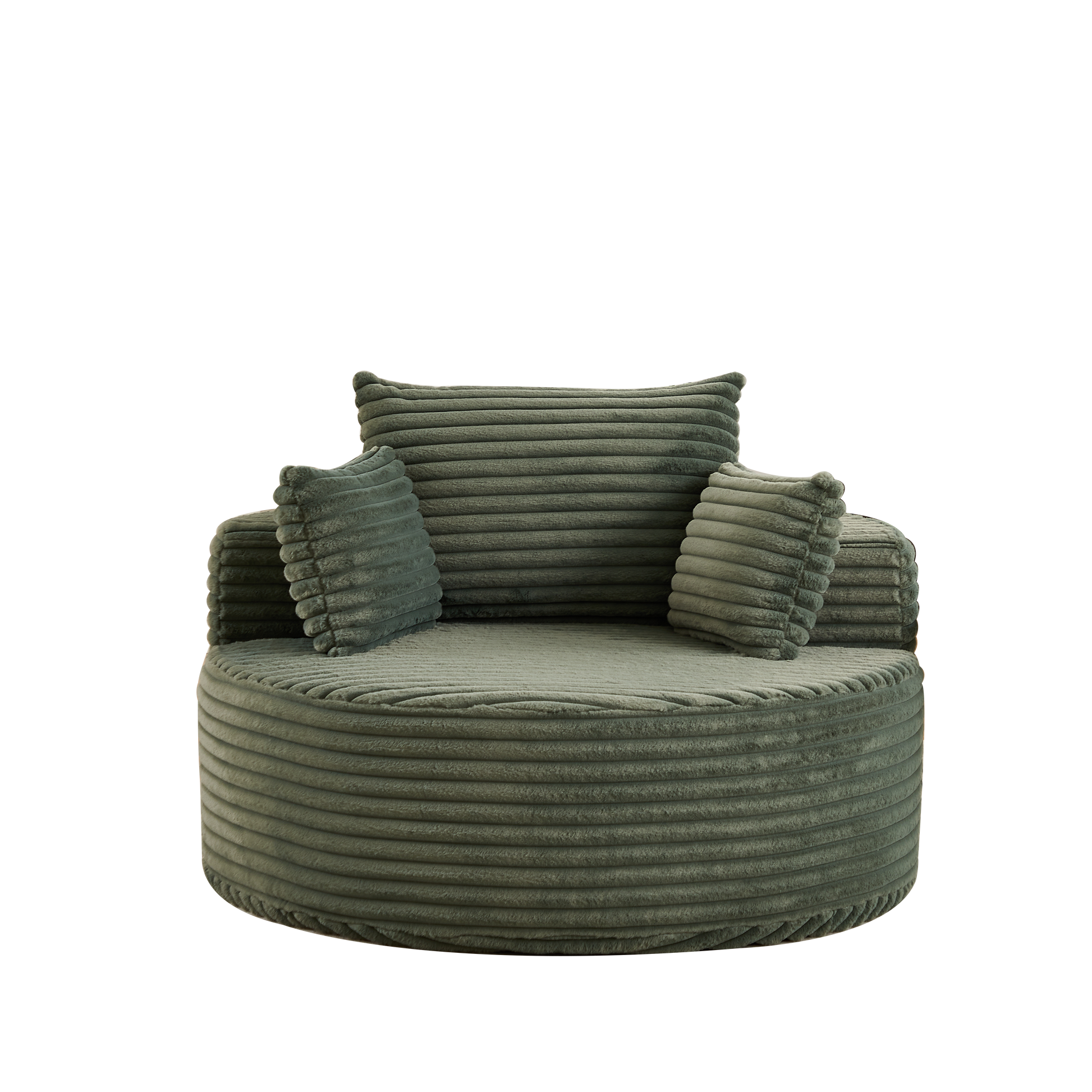 50"L Green Corduroy Single Sofa - No Assembly Required for Living Room