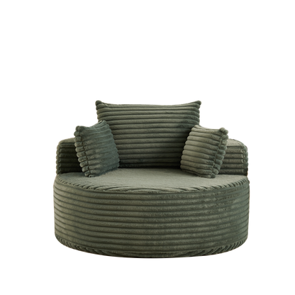 50"L Green Corduroy Single Sofa - No Assembly Required for Living Room