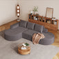 Modern Curved sofa ,Chenille Upholstered Sectional Sofa Couch Set,Modular 108.5" L Shaped Sectional Living Room Sofa Set With 3 Pillows,Free Combination Sofa Couch for Living Room,Bedroom