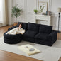 99-Inch Chenille Cloud Curved Sectional Sofa with Chaise, L-Shaped Modern Boneless Couch with Deep Seats, Chenille Sectional Sofa for Living Room and Bedroom, No Assembly Required