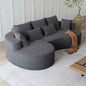 Modern Upholstered Oversized Sectional Sofa, 105-Inch Chenille 4-Seater Extra Deep & Wide Seat Curved Cloud Couch with 7 Pillows, Free Combination Sofa Couch for Living Room,Bedroom
