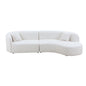 Luxury Modern Style Living Room Upholstery Curved Sofa with Chaise 2-Piece Set, Right Hand Facing Sectional,  Boucle Couch, White  (Same Sku:W876S00299)