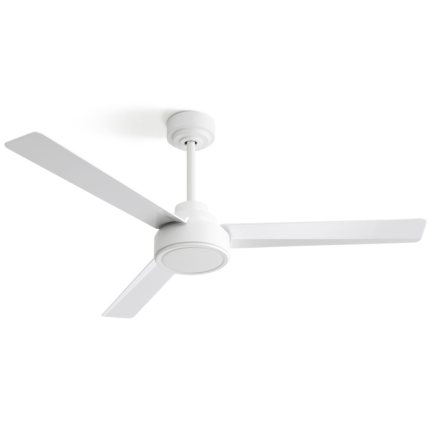 (Same as W882P164177) 52" Ceiling Fan Without Light, 3 ABS Blades with Remote Control 6-speed Reversible DC Motor White for Living Room, Bedroom, Kitchen