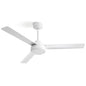 (Same as W882P164177) 52" Ceiling Fan Without Light, 3 ABS Blades with Remote Control 6-speed Reversible DC Motor White for Living Room, Bedroom, Kitchen