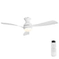 52" Low Profile Ceiling Fan with Lights, Quiet Reversible DC Motor, Dimmable LED, 5 White ABS Blades, Ideal for Bedroom Living Room
