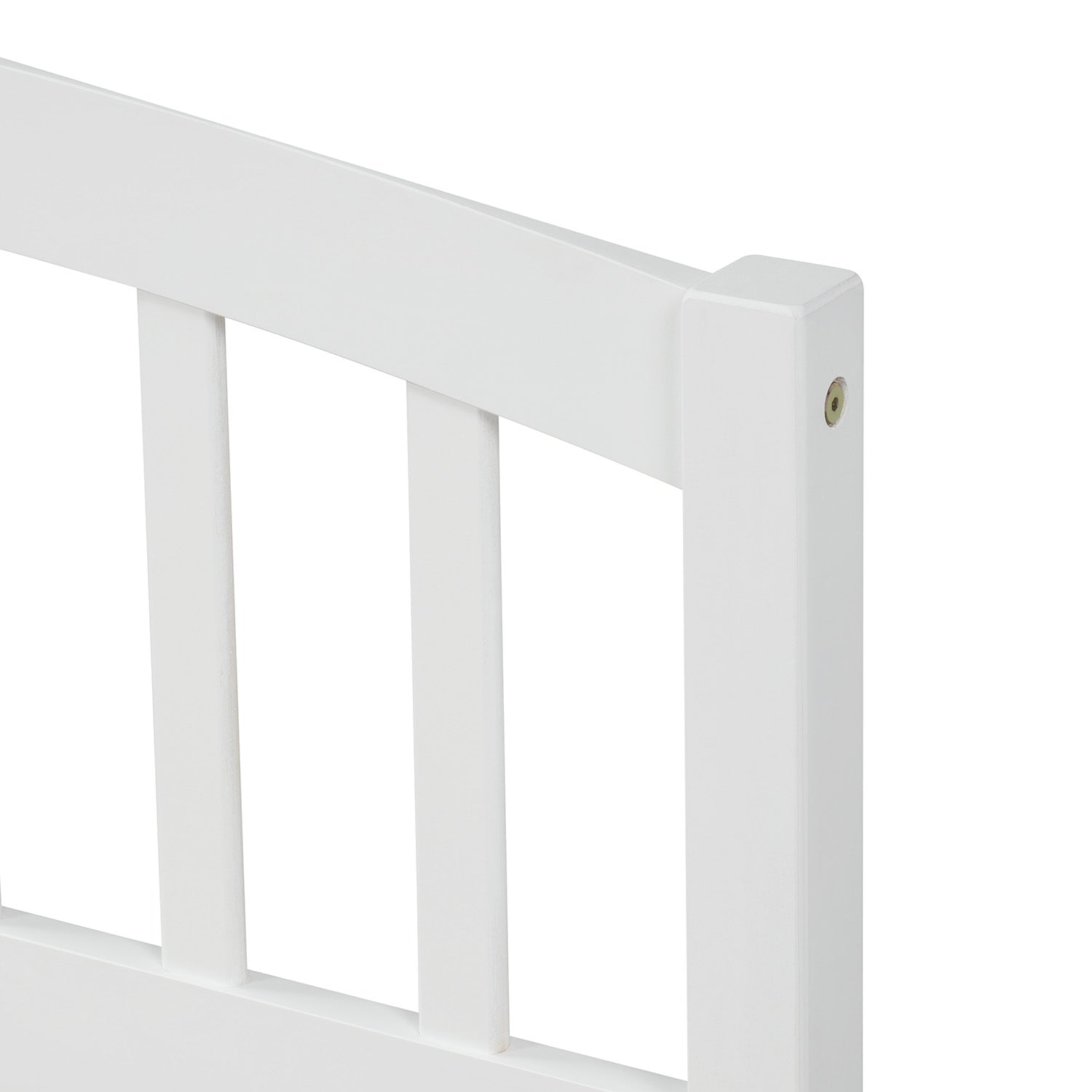 Twin Size Wood Platform Bed with Drawers & Headboard - White