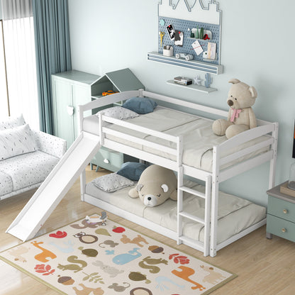 Twin Over Twin Bunk Bed - White Pine Frame