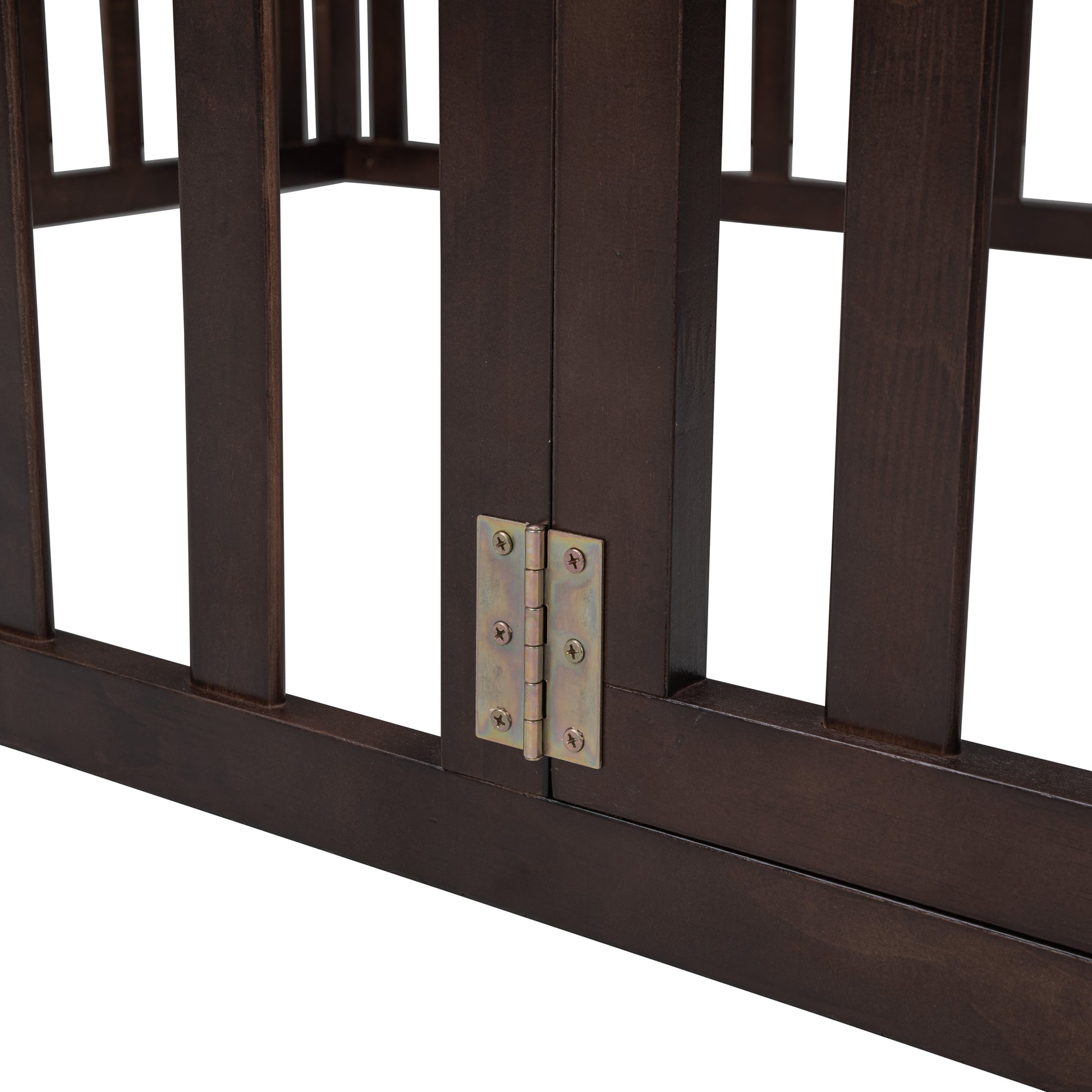 Walnut Solid Wood Full Size Floor Bed Frame for Bedroom