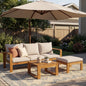3-Piece Acacia Sectional Patio Sofa Set