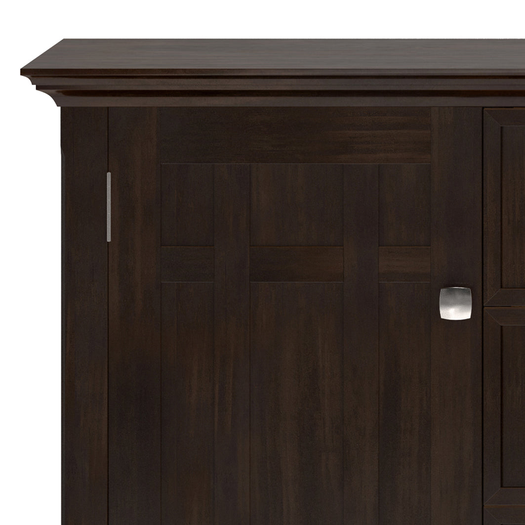 Bedford 54 inch Wide Solid Wood Sideboard Buffet in Dark Tobacco Brown