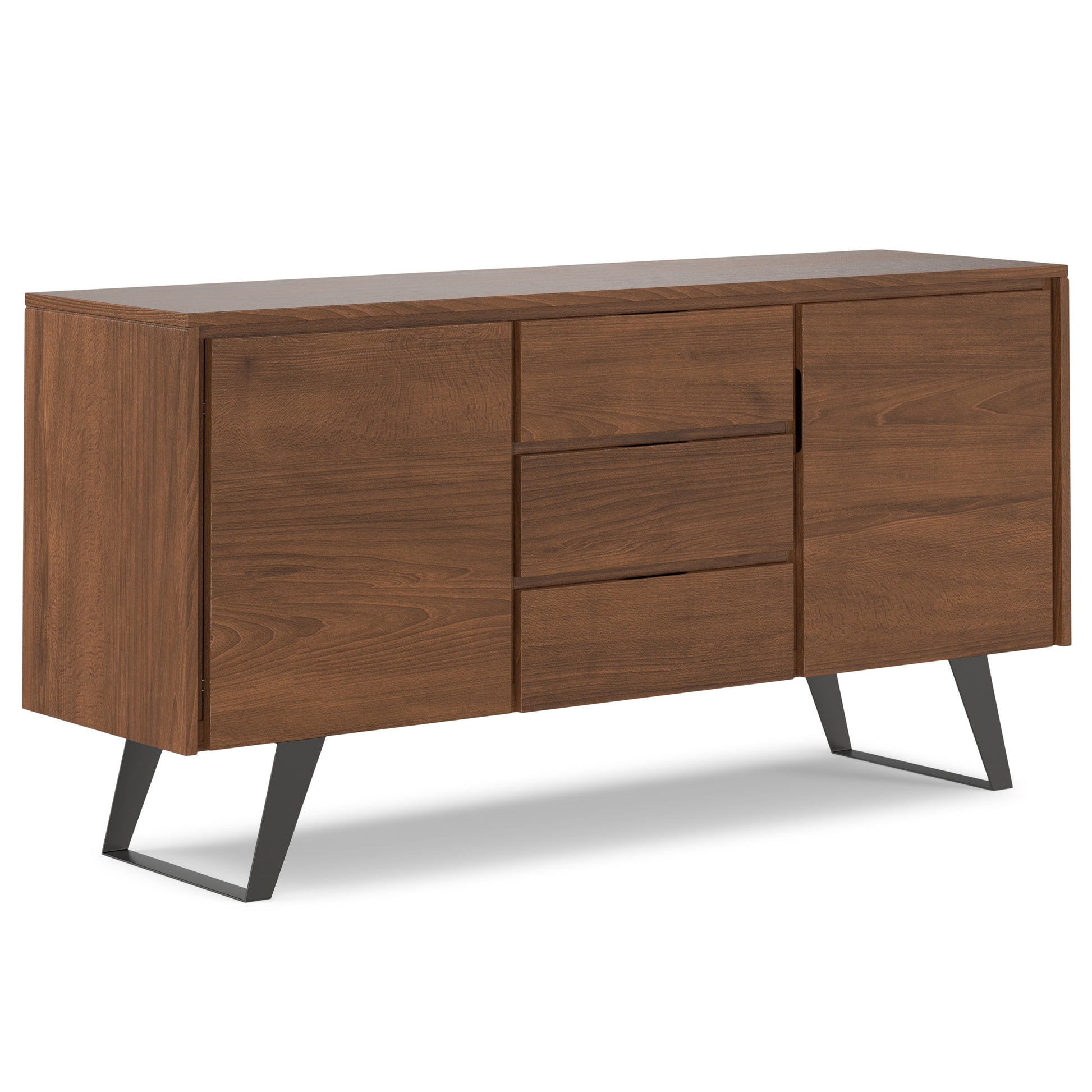 Lowry 60 inch Wide Sideboard Buffet in Walnut Veneer