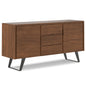 Lowry 60 inch Wide Sideboard Buffet in Walnut Veneer