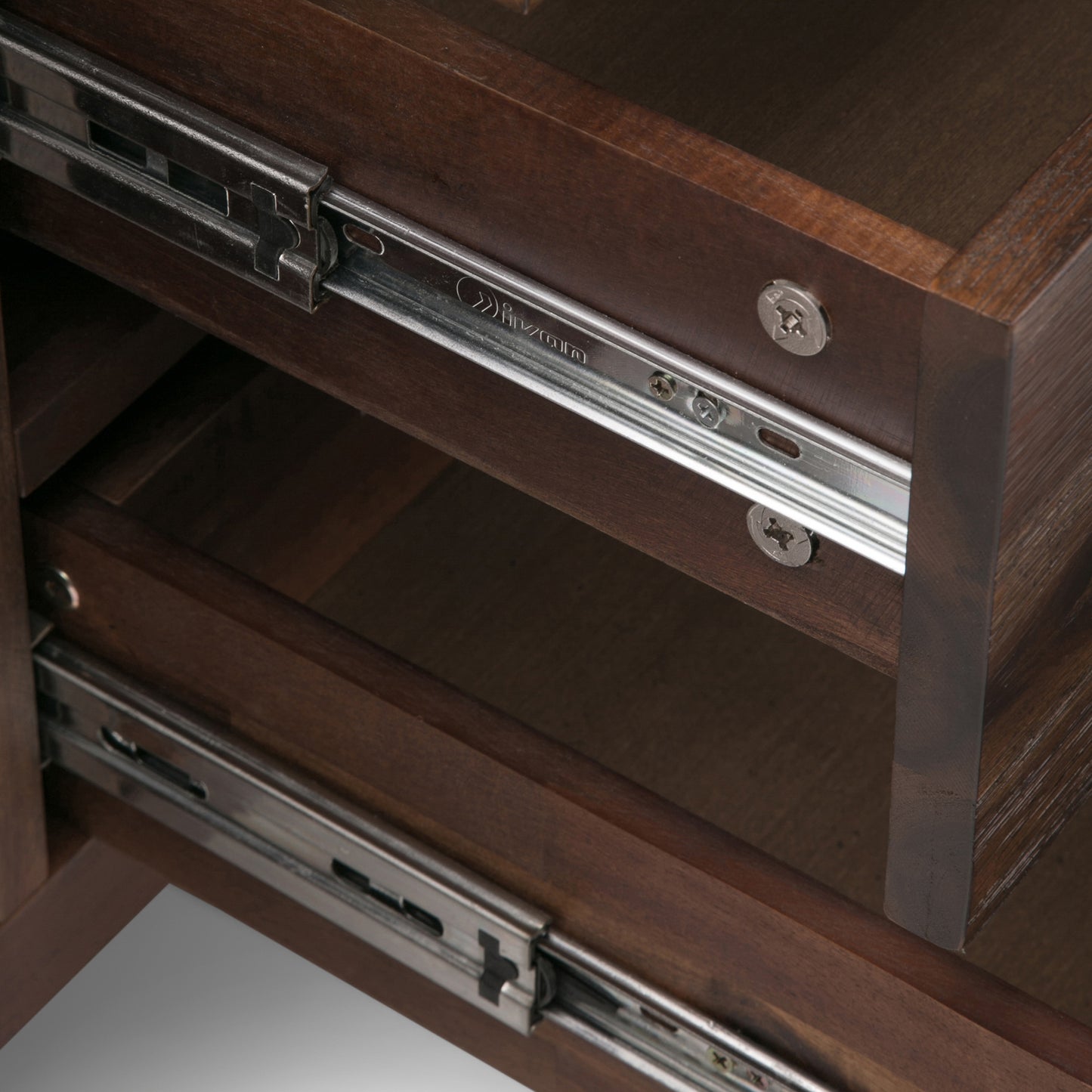 Lowry 60 inch Wide Solid Acacia Wood Sideboard Buffet in Distressed Charcoal Brown