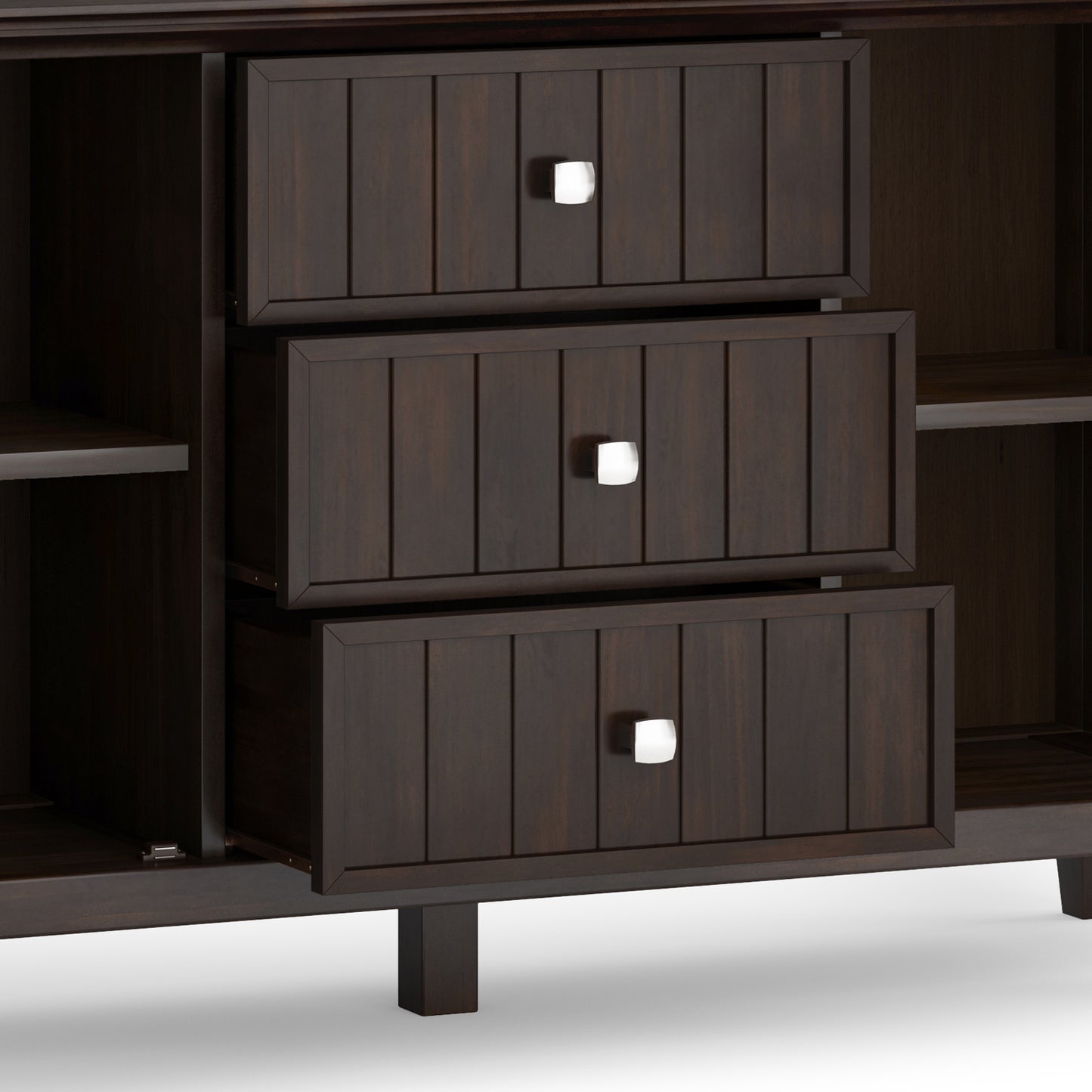 Bedford 54 inch Wide Solid Wood Sideboard Buffet in Dark Tobacco Brown
