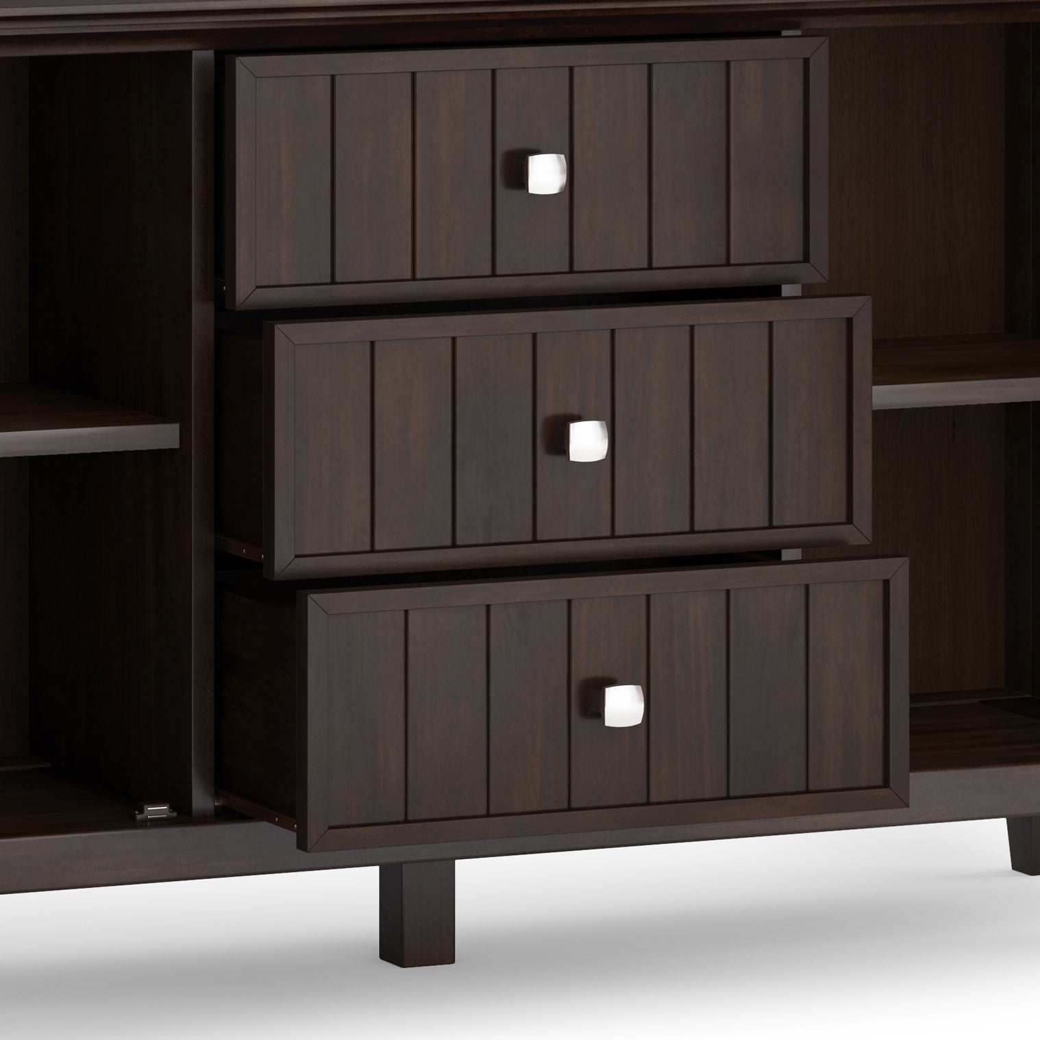 Bedford 54 inch Wide Solid Wood Sideboard Buffet in Dark Tobacco Brown