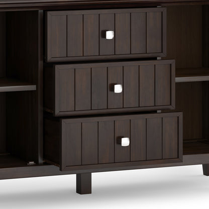 Bedford 54 inch Wide Solid Wood Sideboard Buffet in Dark Tobacco Brown