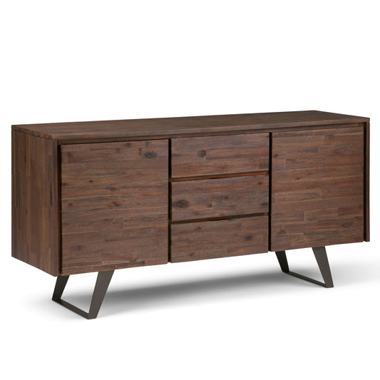 60 inch Acacia Wood Kitchen Storage Sideboard with Drawers for Dining Room