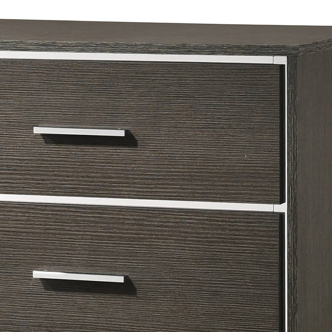 Escher Gray Oak Finish Dresser - 57" Wide Storage Dresser