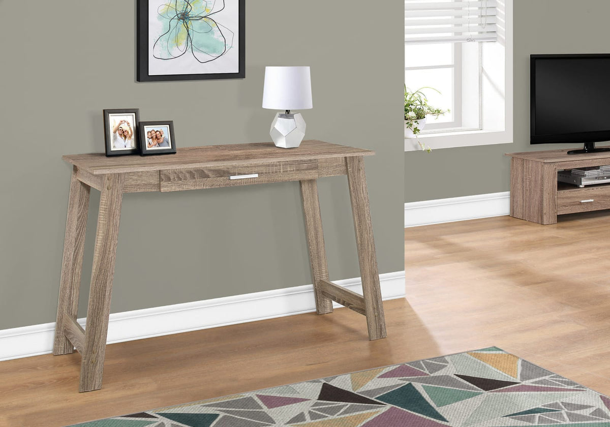 Taupe Computer Desk - Home Office Storage Desk