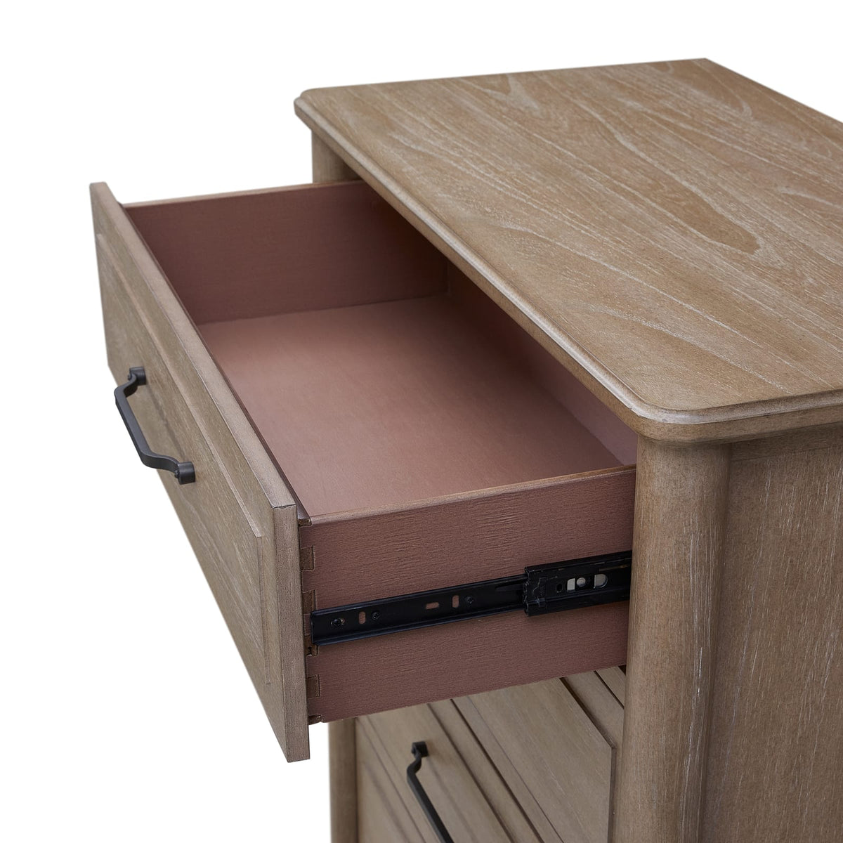 34" Sand Finish Solid Wood Dresser - Bedroom Storage
